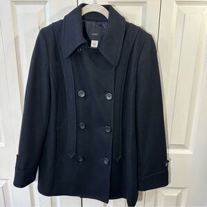 J.Crew Wool Blend Double Breasted Peacoat Womens Size 10